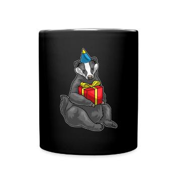 Dachs Geburtstag Partyhut - Tasse einfarbig - Schwarz - Vorne