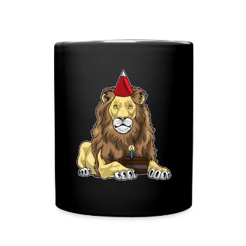 Gâteau d’anniversaire Lion - Mug uni - noir - Devant