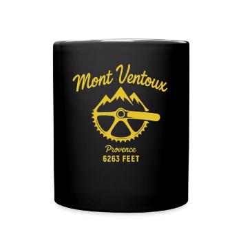 Cycling Le Mont Ventoux Serpentines France - Full Colour Mug - black - Front
