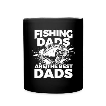 Fishing fathers are the best fathers - Full Colour Mug - black - Front