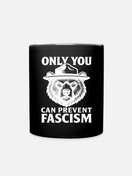 Nur Du Kannst Faschismus Verhindern Statement - Tasse einfarbig - Schwarz