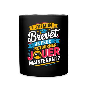 Ich habe mein Patent, ich kann zurückgehen, um Gamer zu spielen - Tasse einfarbig - Schwarz - Vorne