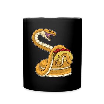 Taco au serpent - Mug uni - noir - Devant