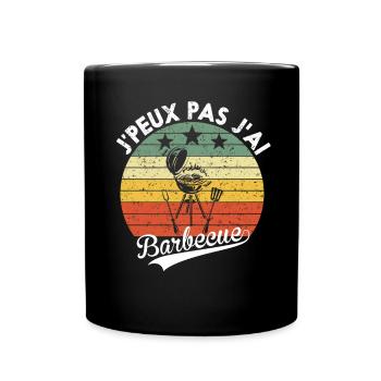 Cadeau Papa Barbecue Drôle Humour Fête des Pères - Mug uni - noir - Devant