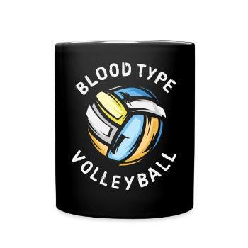Volleyball de groupe sanguin - Joueurs et clubs de volleyball - Mug uni - noir - Devant