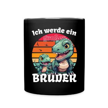 Nachwuchs Verkünden | Ich Werde Großer Bruder 2027 - Tasse einfarbig - Schwarz - Vorne