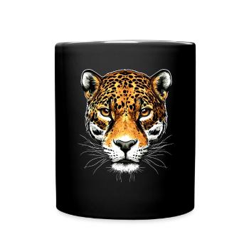 Jaguar Big Cat Panther Wild Cat Cute Jaguar - Full Colour Mug - black - Front