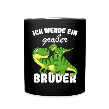 Nachwuchs Verkünden | Ich Werde Großer Bruder 2027 - Tasse einfarbig - Schwarz - Vorne