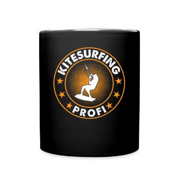 Kiteboarding Kitesurfing Kitesurfer - Kitesurfing - Tasse einfarbig - Schwarz - Vorne