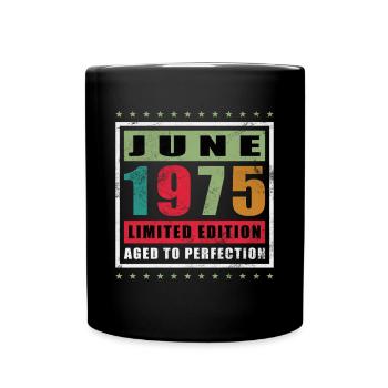 Anniversaire Juin 1975 Juin 1975 Juin 1975 - Mug uni - noir - Devant