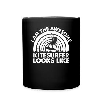 Kitesurf Kiteboard - Je suis le génial - Mug uni - noir - Devant
