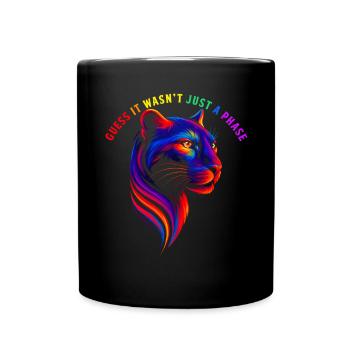 Panther Guess it wasn't just a phase CSD LGBT Gay - Full Colour Mug - black - Front