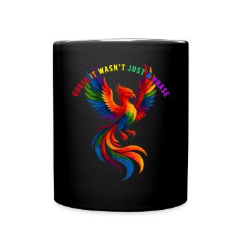 Phoenix LGBTQ CSD LGBT Gay Pride Rainbow Flag - Full Colour Mug - black - Front
