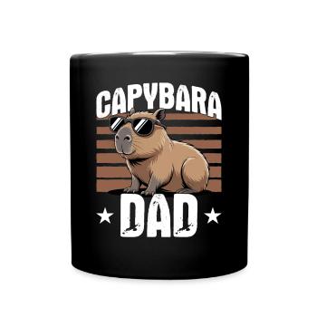 Drôle de papa capybara - Mug uni - noir - Devant