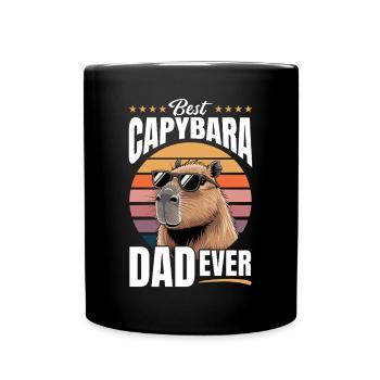 Drôle de papa capybara - Mug uni - noir - Devant