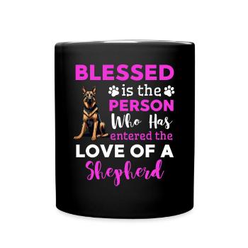 Dicton de berger allemand - Mug uni - noir - Devant