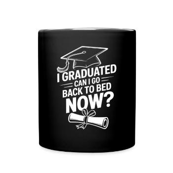 Schulabschluss Spruch Abitur Humor - Tasse einfarbig - Schwarz - Vorne