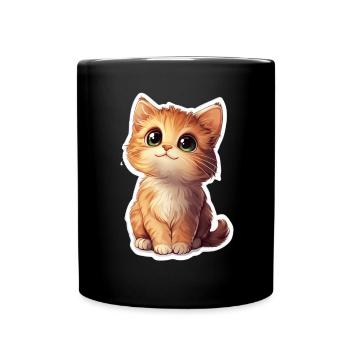 Chaton mignon - Mug uni - noir - Devant