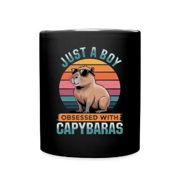 Drôle de Capybara - Mug uni - noir - Devant
