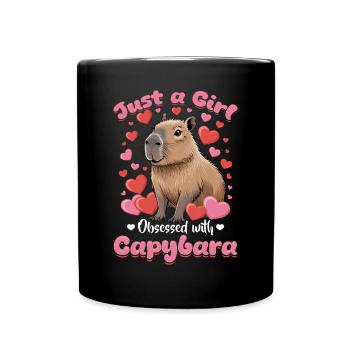 Drôle de Capybara - Mug uni - noir - Devant
