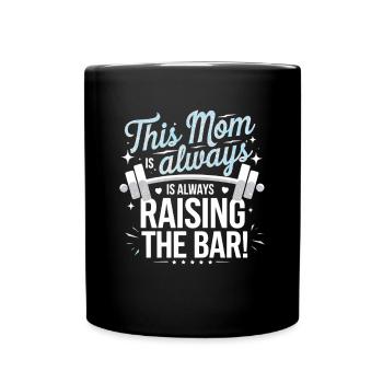 Diese Mama Hebt Immer Die Latte An Fitness - Tasse einfarbig - Schwarz - Vorne