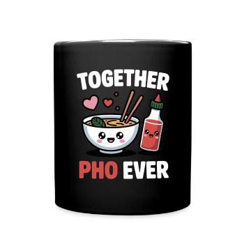 Together Pho Ever Vietnam Travel Noodle Soup Pho - Full Colour Mug - black - Front