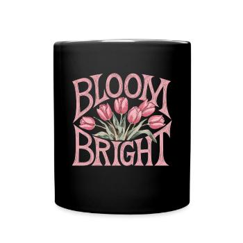 Bloom Bright Tulip Blossoms Alive - Full Colour Mug - black - Front