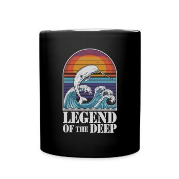 Légende Du Narval Profond Illustration Avec - Mug uni - noir - Devant