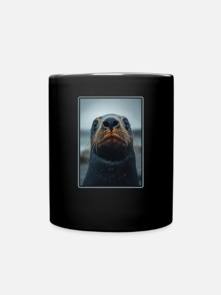 Seelöwen Seelöwe - Tasse einfarbig - Schwarz
