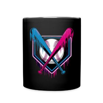 Baseball Passion Neon Style - Full Colour Mug - black - Front
