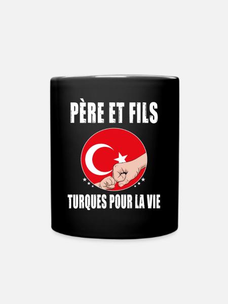 père et fils turquie turc papa - Mug uni - noir