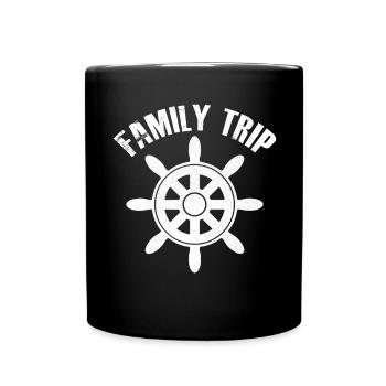 Cruise Trip Ship Family Trip vacation shirt - Full Colour Mug - black - Front