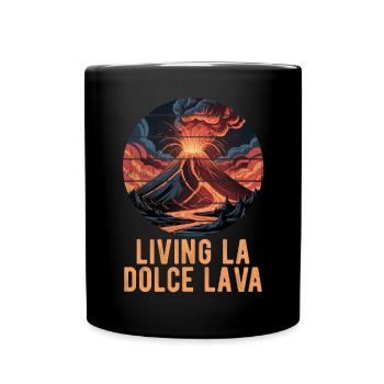 volcano eruption lava crater geology geologist - Full Colour Mug - black - Front
