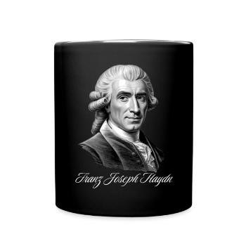 Franz Joseph Haydn - Portrait du compositeur - Mug uni - noir - Devant