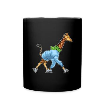 Patins de patinage sur glace Girafe - Mug uni - noir - Devant