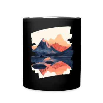 Mountains Climbing Climbers Hiking - Full Colour Mug - black - Front