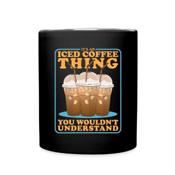 Iced Coffee Iced Coffee Coffee Lover Gift - Full Colour Mug - black - Front