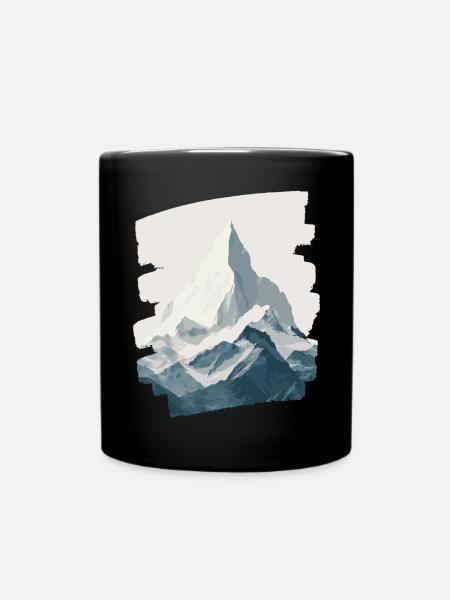 Berge Klettern Kletterer Wandern - Tasse einfarbig - Schwarz