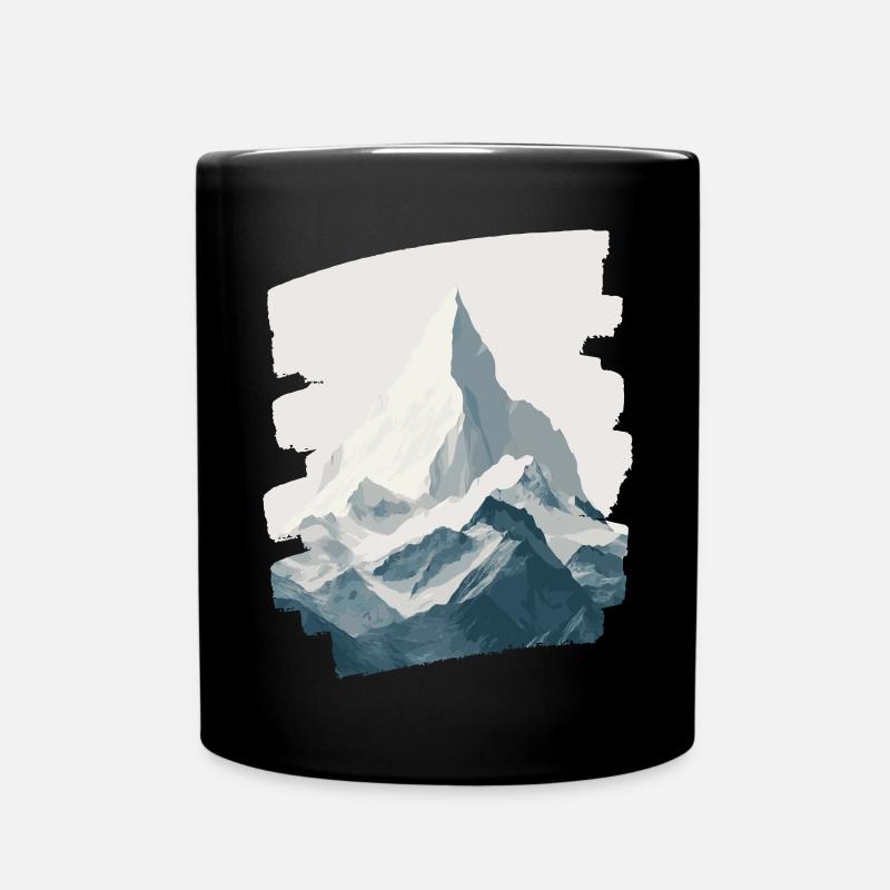 Berge Klettern Kletterer Wandern - Tasse einfarbig - Schwarz