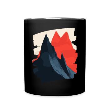 Mountains Climbing Climbers Hiking - Full Colour Mug - black - Front