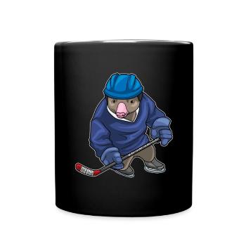 Mole Hockey Hockey Stick - Full Colour Mug - black - Front