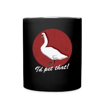 Schwan Schwäne Schwanenliebhaber Geschenk - Tasse einfarbig - Schwarz - Vorne