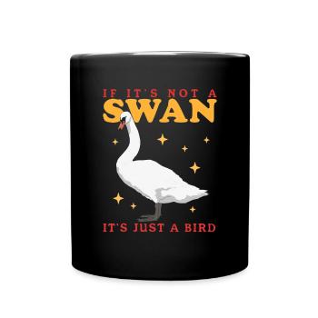 Schwan Schwanenliebhaber Geschenk - Tasse einfarbig - Schwarz - Vorne