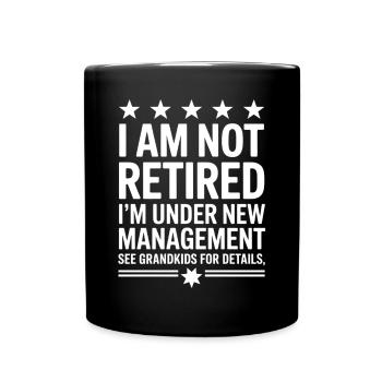 Pensioner Saying Grandson Grandma Grandpa Humor - Full Colour Mug - black - Front