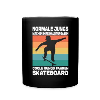 Skateboard Geschenke Skateboardfahrer Outfits - Tasse einfarbig - Schwarz - Vorne