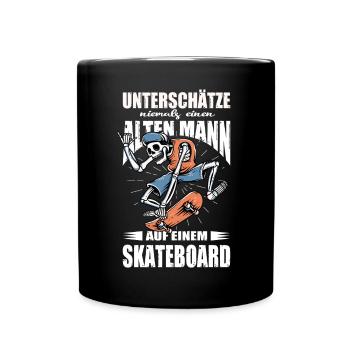 Skateboard Geschenke Skateboardfahrer Outfits - Tasse einfarbig - Schwarz - Vorne