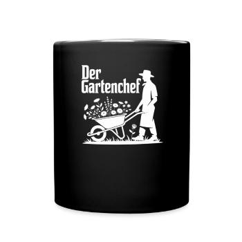 Gartenchef Gärtner Geschenk Hobbygärtner Garten - Tasse einfarbig - Schwarz - Vorne