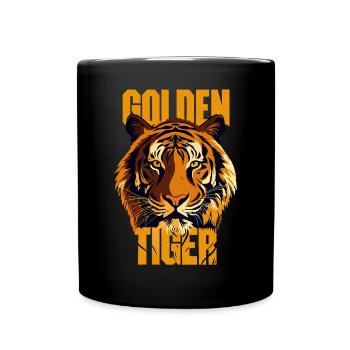 Tigre d’or Portrait Animal - Mug uni - noir - Devant