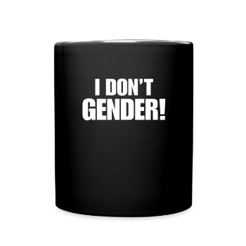 anti gendern - Tasse einfarbig - Schwarz - Vorne