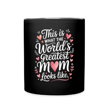 Maman disant amour maman drôle maman - Mug uni - noir - Devant